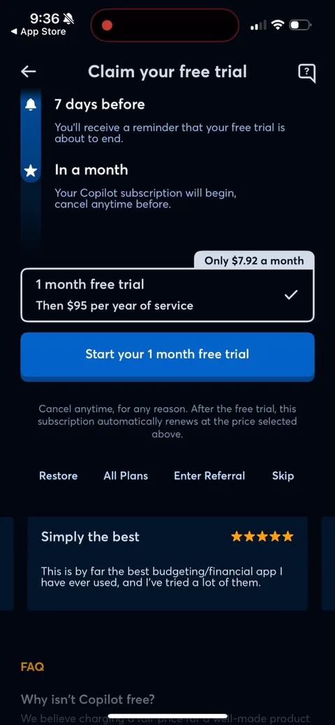 Copilot onboarding screen 52