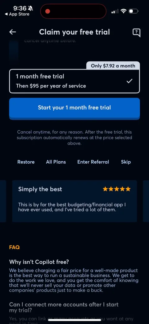 Copilot onboarding screen 56