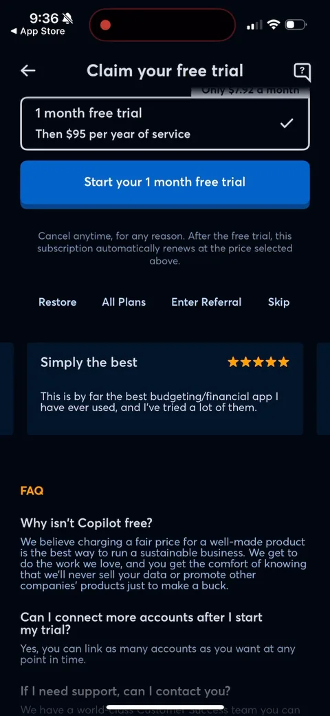 Copilot onboarding screen 58