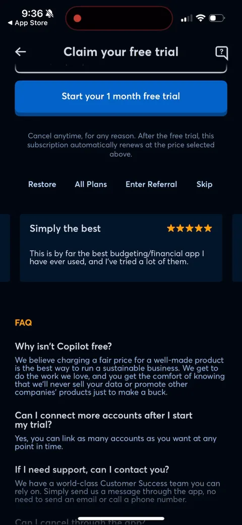 Copilot onboarding screen 60