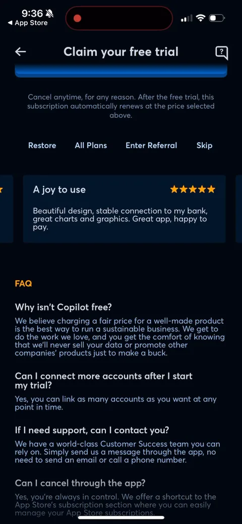 Copilot onboarding screen 61