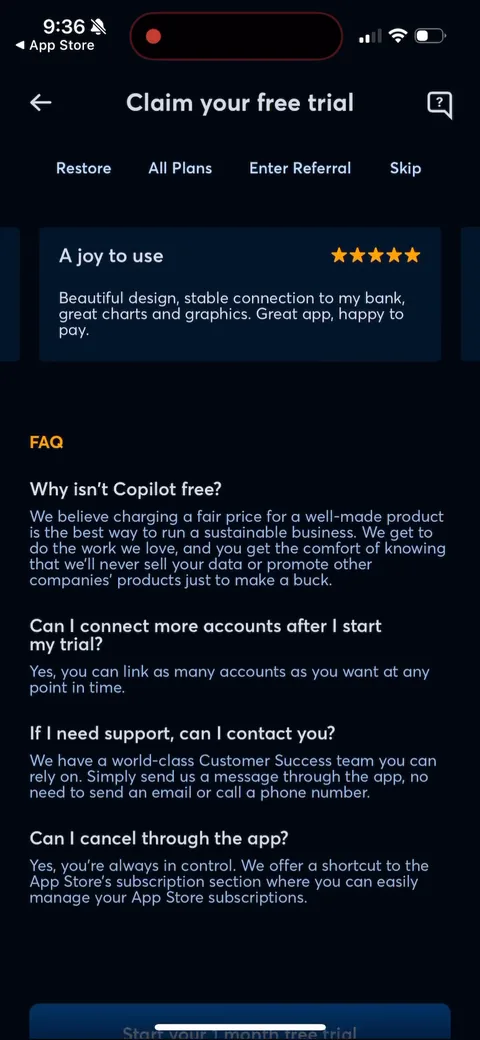 Copilot onboarding screen 62