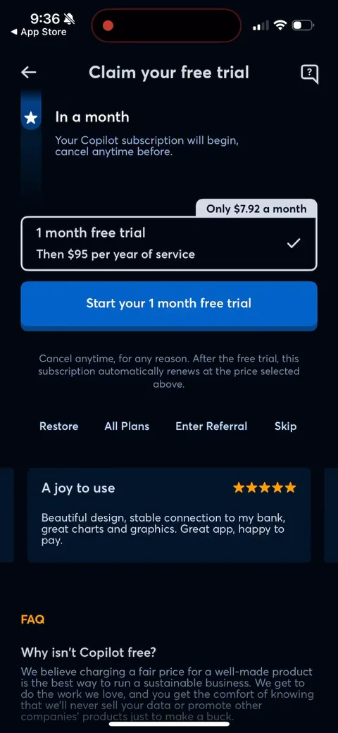 Copilot onboarding screen 66