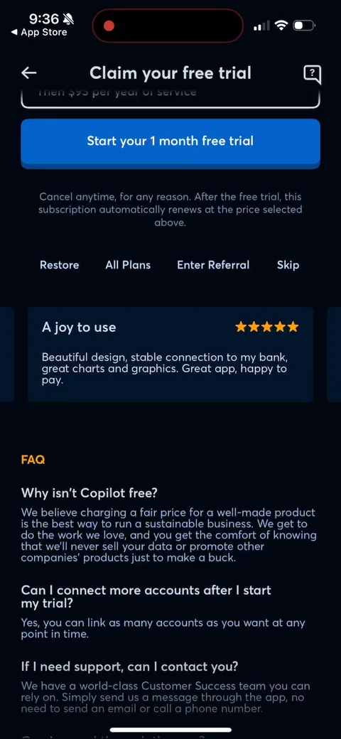 Copilot onboarding screen 75