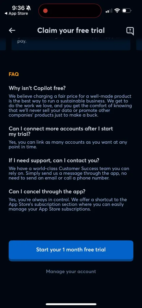 Copilot onboarding screen 76