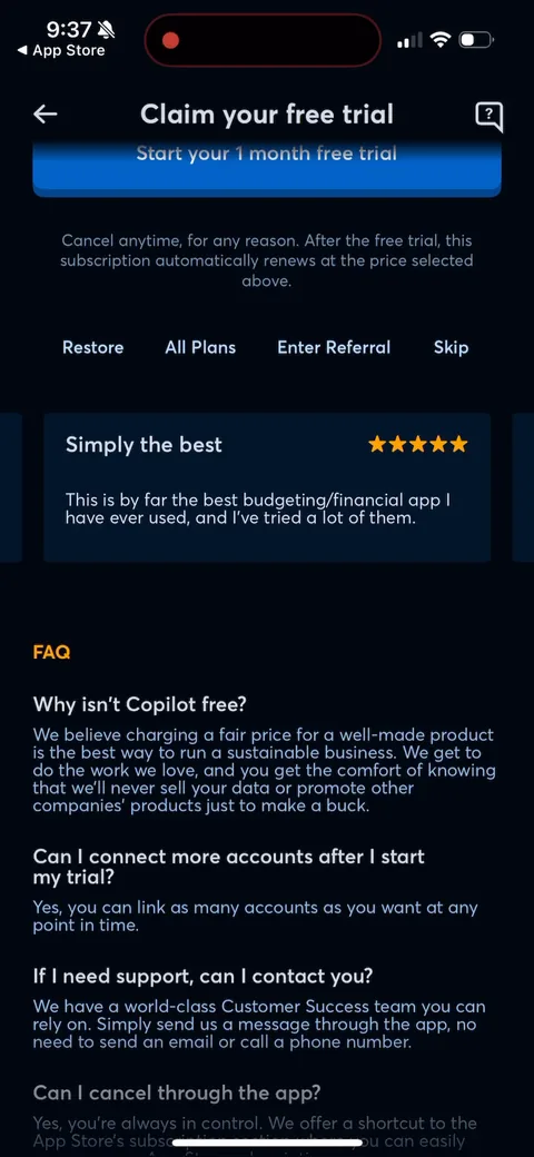 Copilot onboarding screen 83
