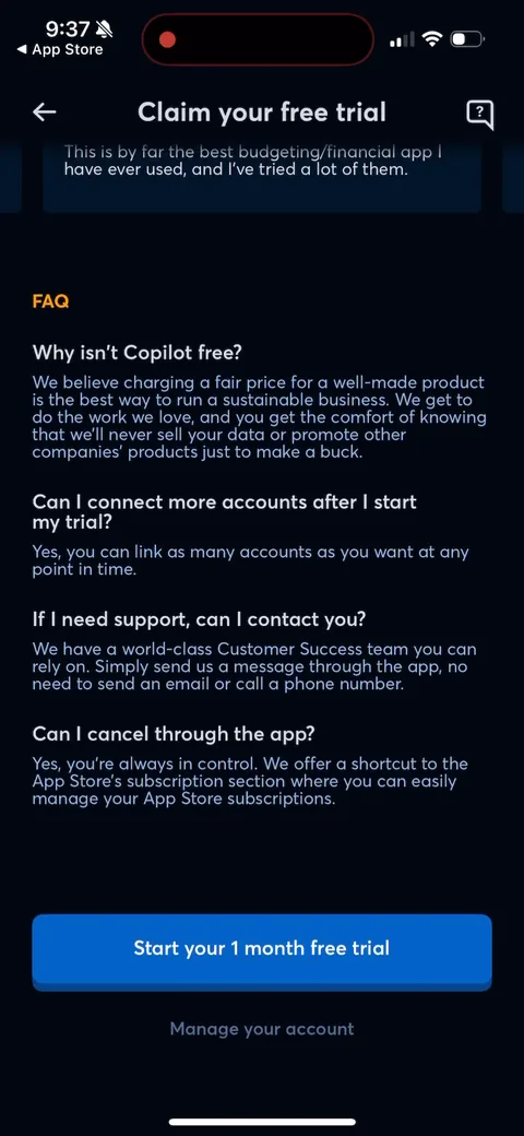 Copilot onboarding screen 85