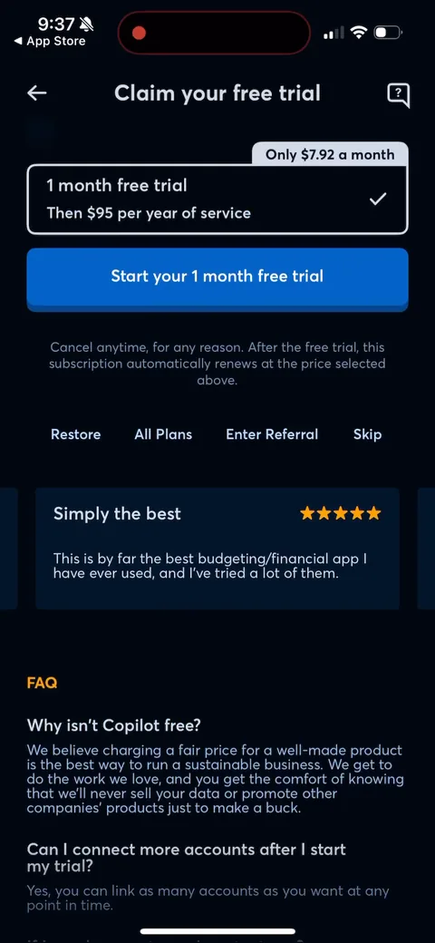 Copilot onboarding screen 87