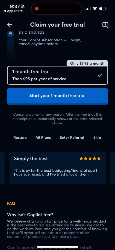 Copilot onboarding screen 88