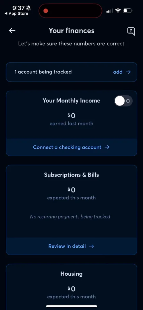Copilot onboarding screen 96: After the linking attempt they show a 'let's make sure these numbers are correct' summary and ask you to add…