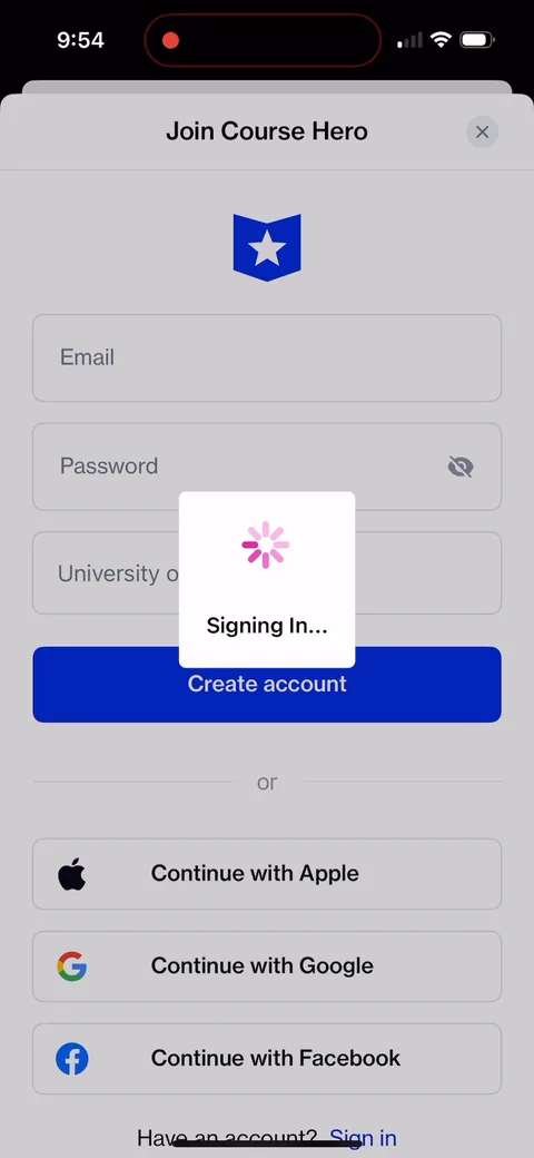 Course Hero onboarding screen 8