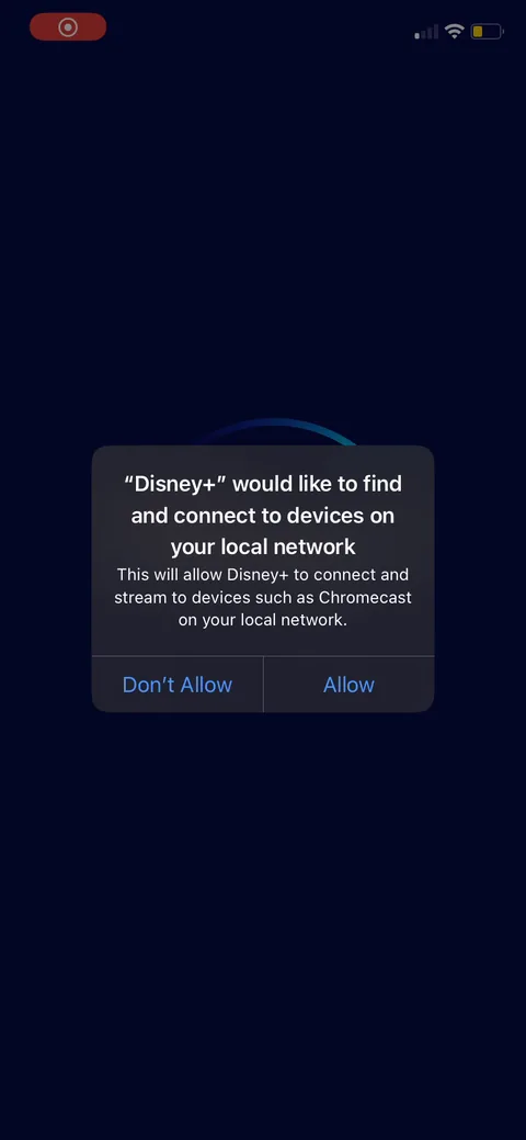 Disney onboarding screen 1