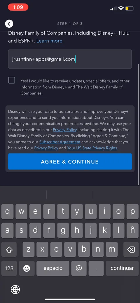 Disney onboarding screen 7