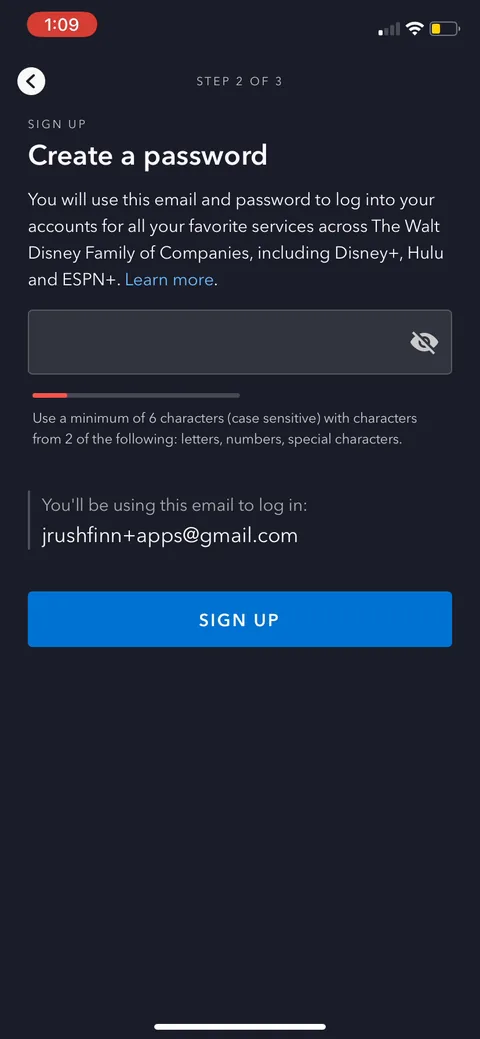 Disney onboarding screen 10
