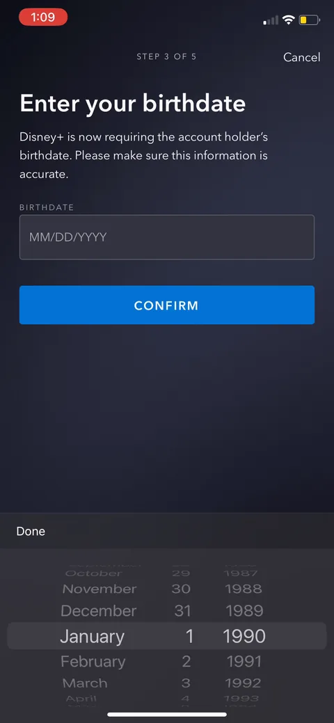 Disney onboarding screen 13