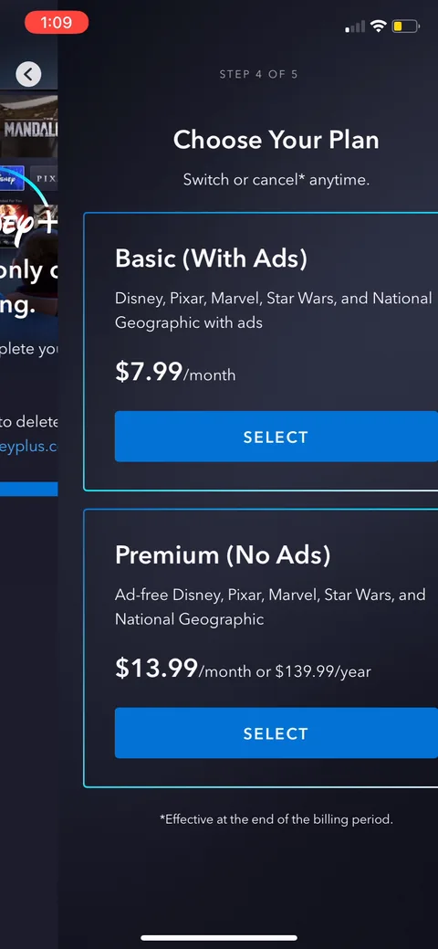 Disney onboarding screen 16