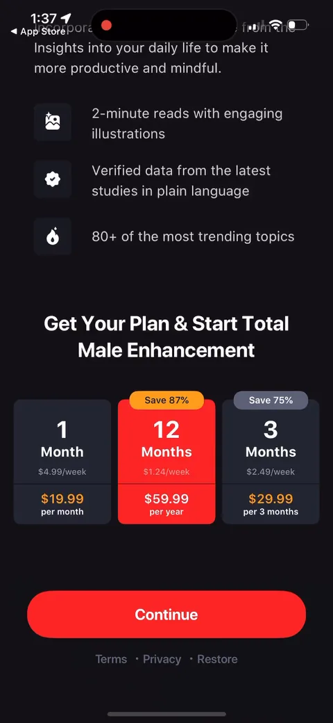 Dr Kegal App onboarding screen 100