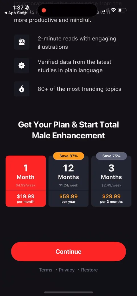 Dr Kegal App onboarding screen 103
