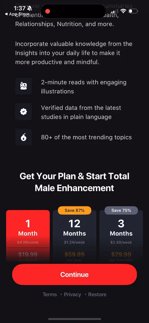 Dr Kegal App onboarding screen 104