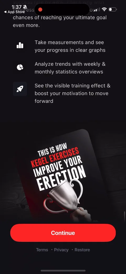 Dr Kegal App onboarding screen 108