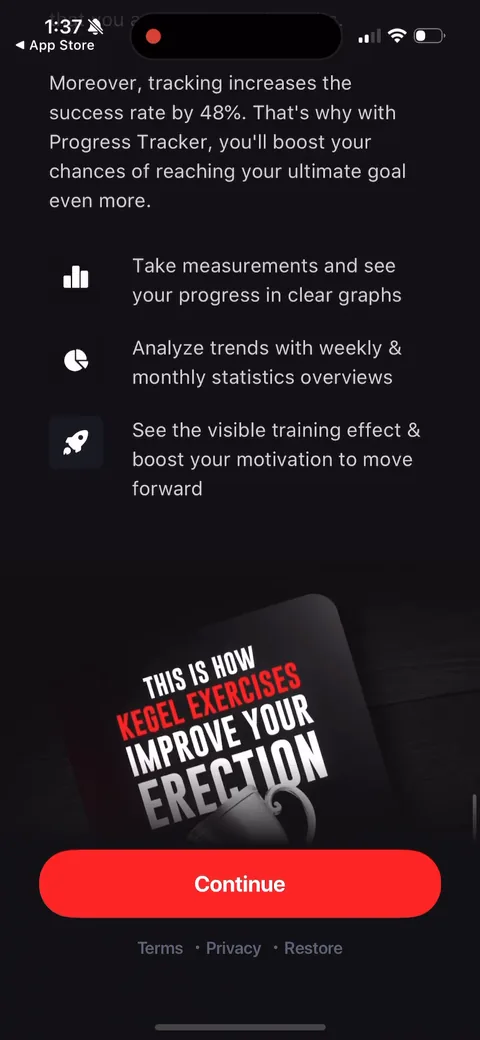 Dr Kegal App onboarding screen 109