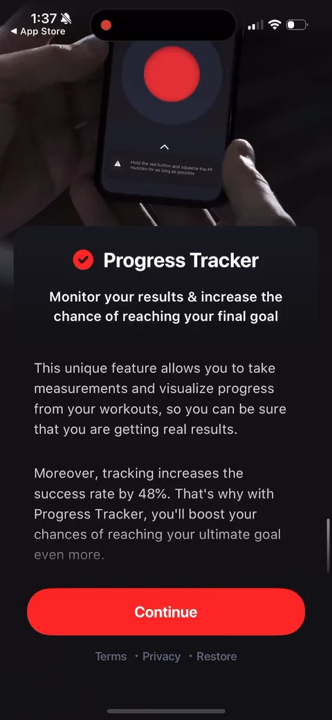 Dr Kegal App onboarding screen 111