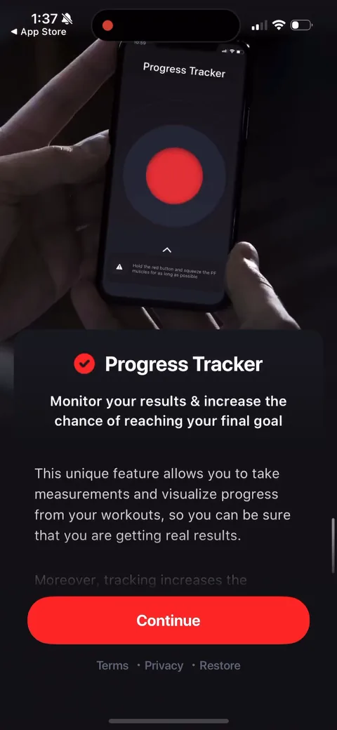 Dr Kegal App onboarding screen 112