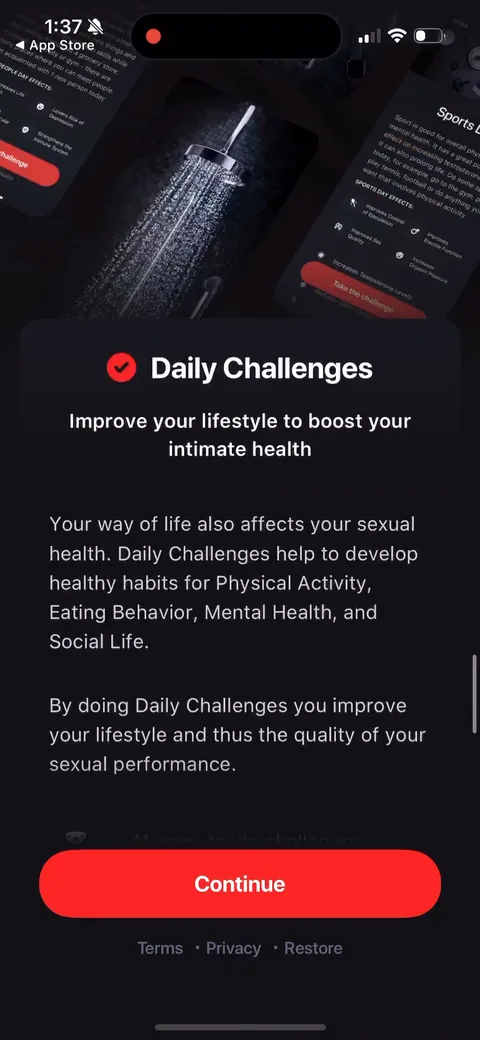 Dr Kegal App onboarding screen 113