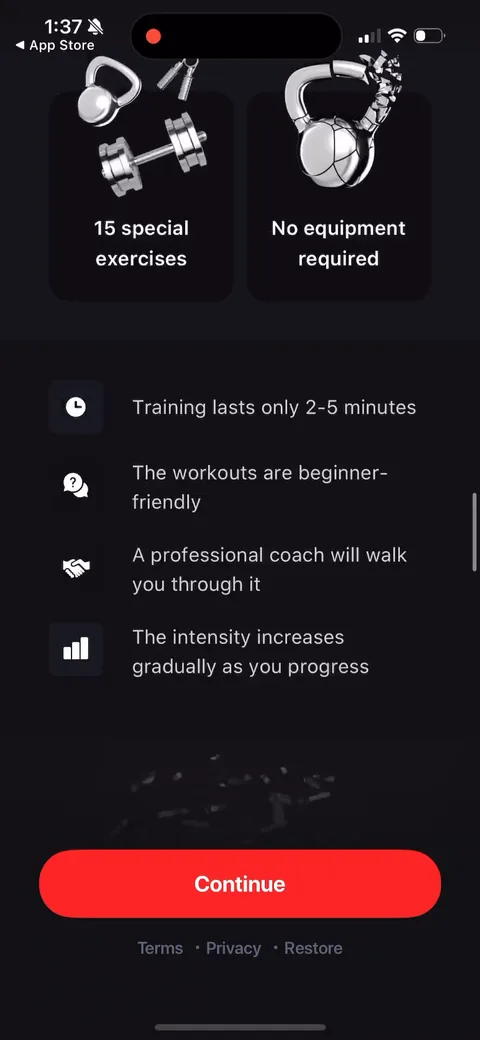 Dr Kegal App onboarding screen 115