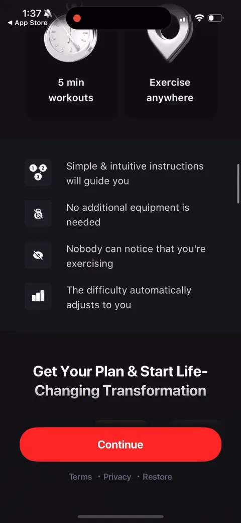 Dr Kegal App onboarding screen 116