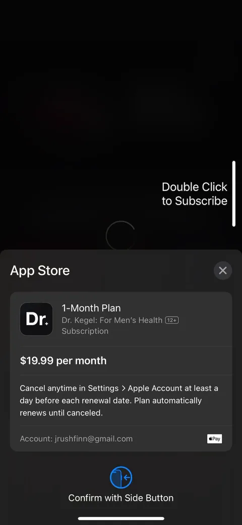 Dr Kegal App onboarding screen 120