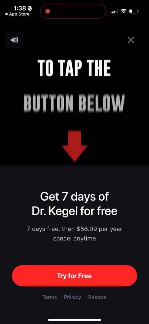 Dr Kegal App onboarding screen 129