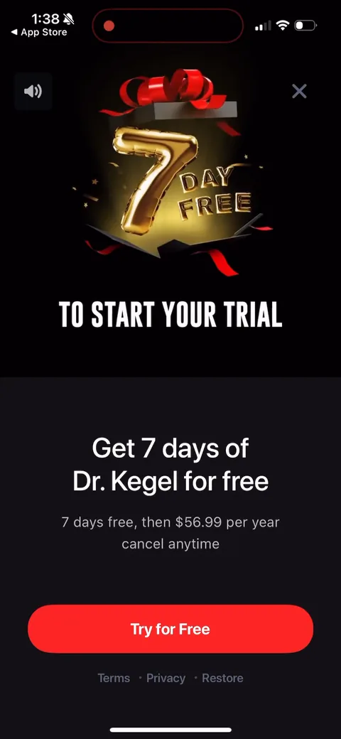 Dr Kegal App onboarding screen 130