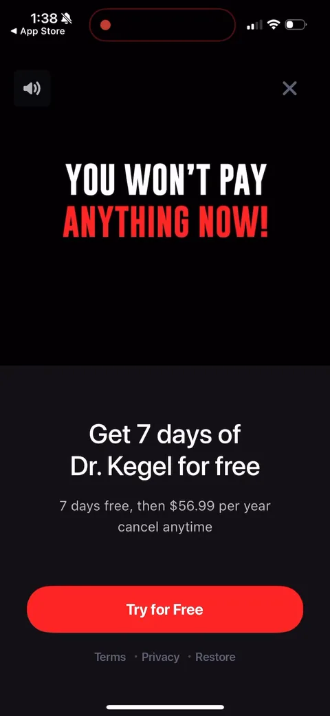 Dr Kegal App onboarding screen 131