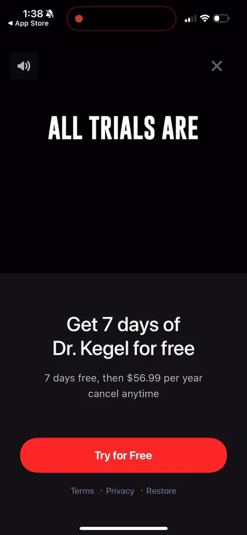 Dr Kegal App onboarding screen 132