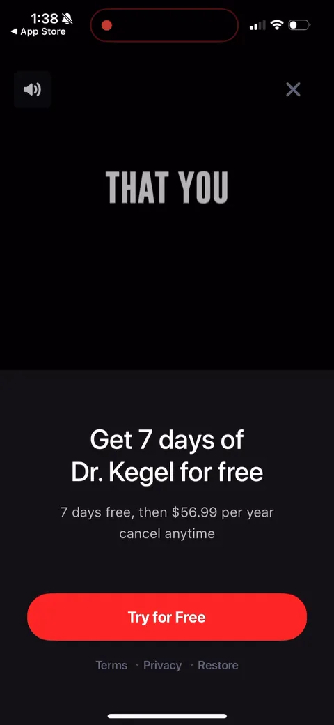 Dr Kegal App onboarding screen 134