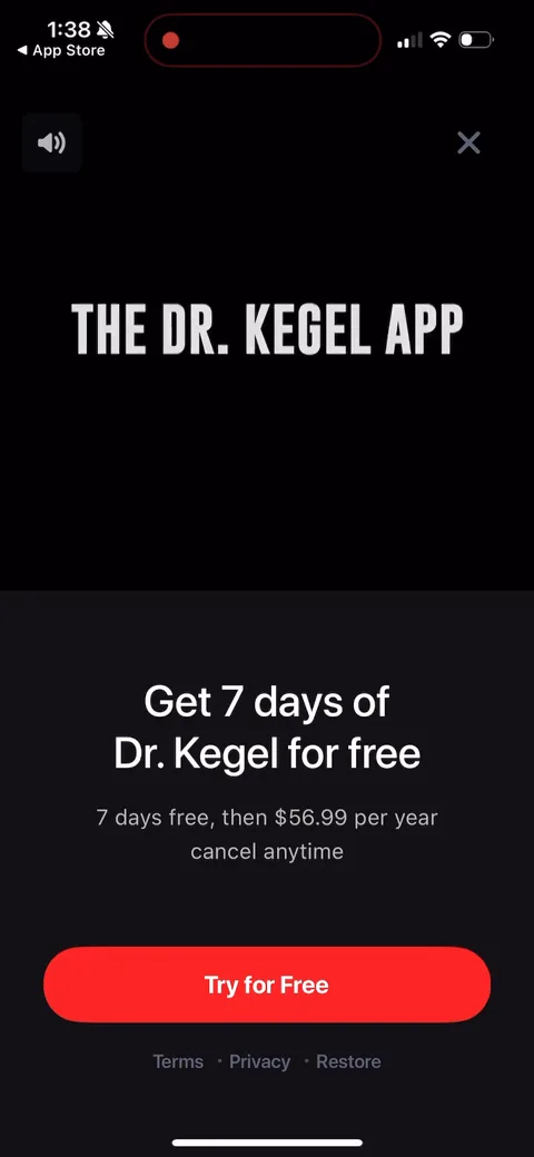 Dr Kegal App onboarding screen 140