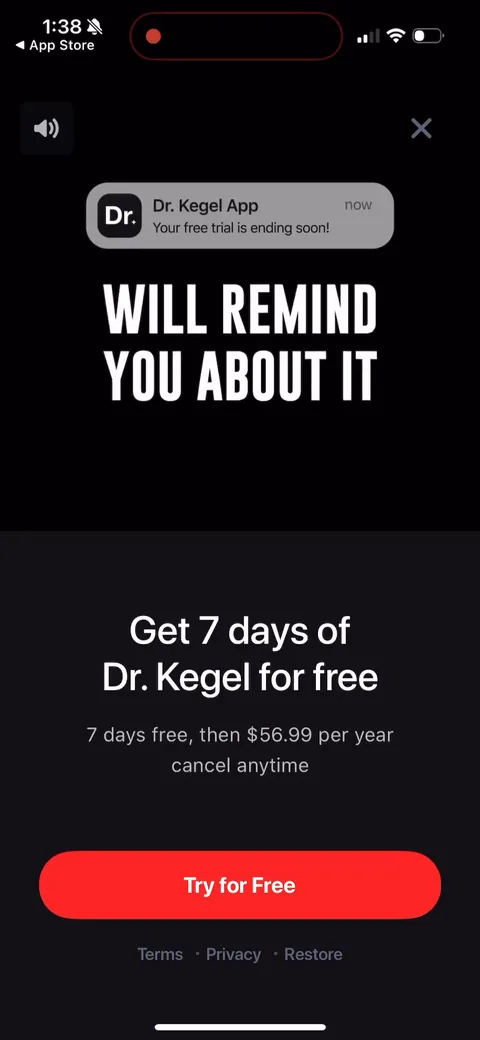 Dr Kegal App onboarding screen 141