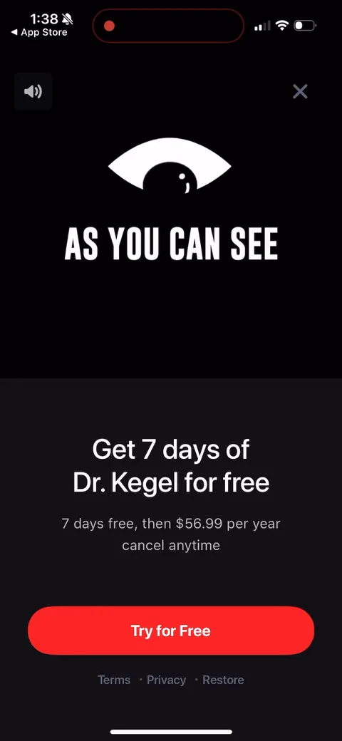 Dr Kegal App onboarding screen 143