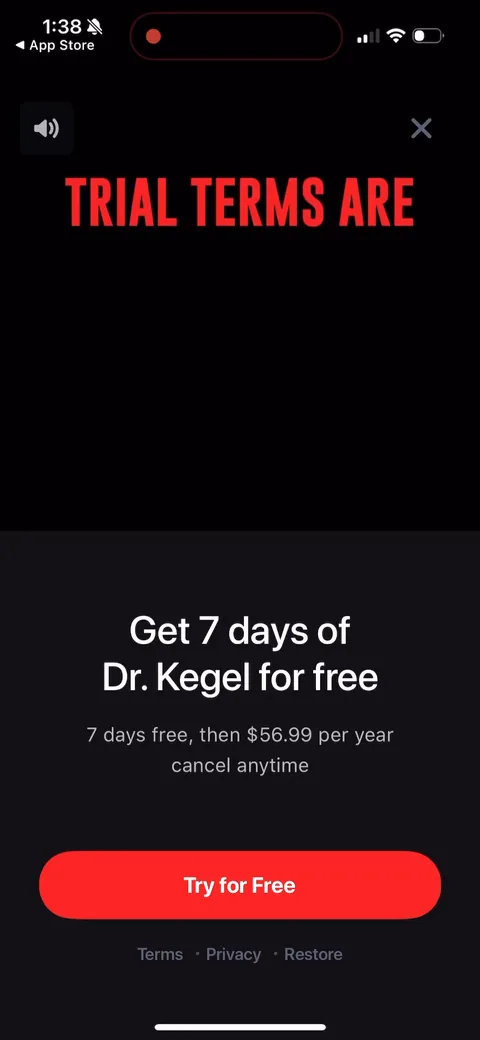 Dr Kegal App onboarding screen 144