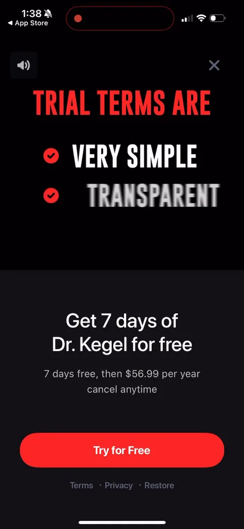 Dr Kegal App onboarding screen 145