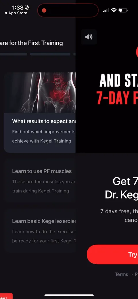 Dr Kegal App onboarding screen 150