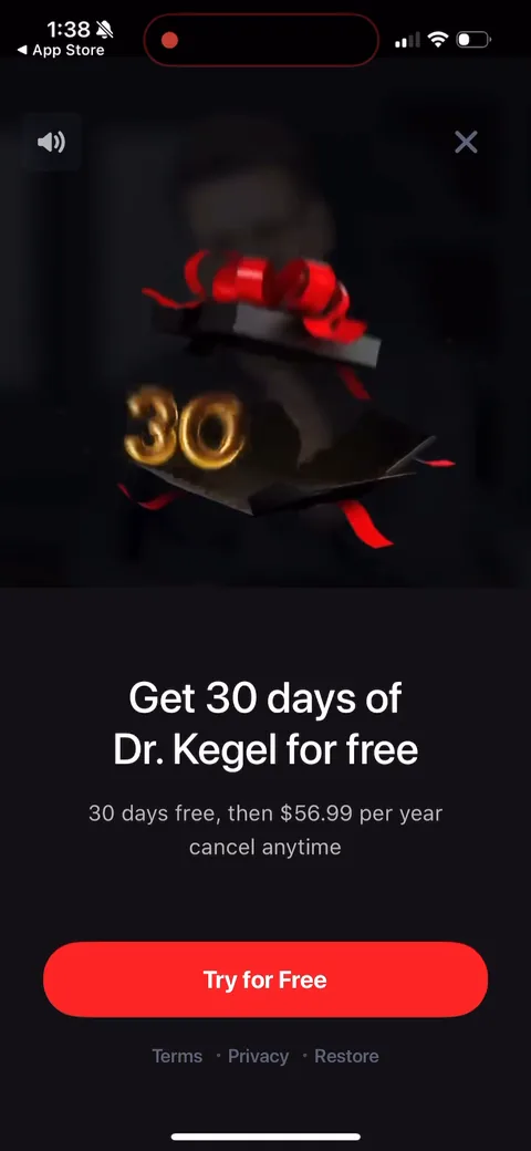 Dr Kegal App onboarding screen 157