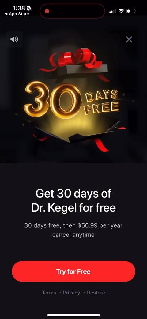 Dr Kegal App onboarding screen 158