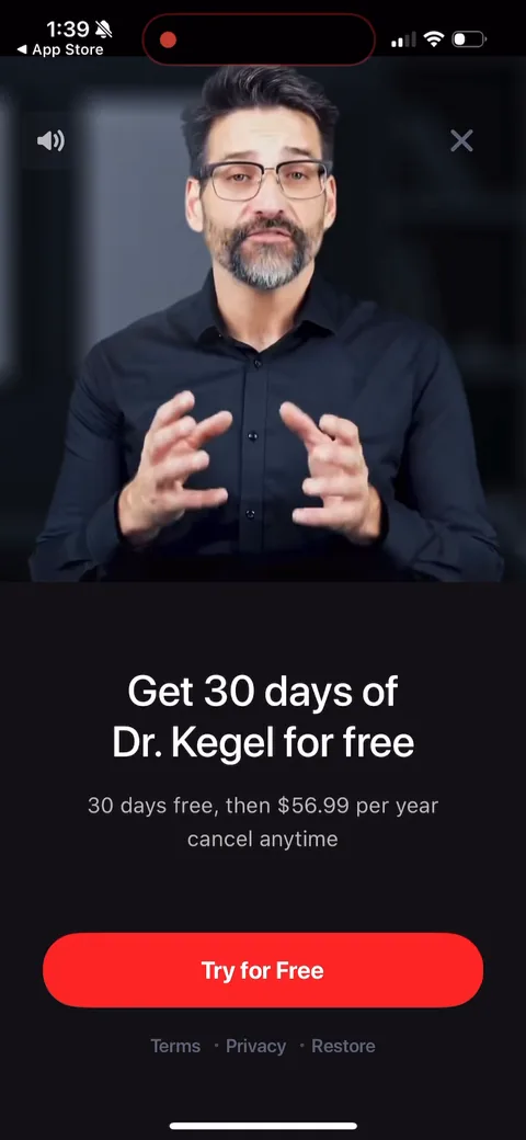 Dr Kegal App onboarding screen 162