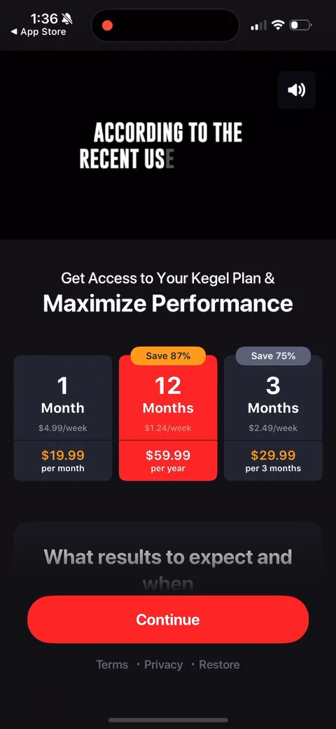 Dr Kegal App onboarding screen 35
