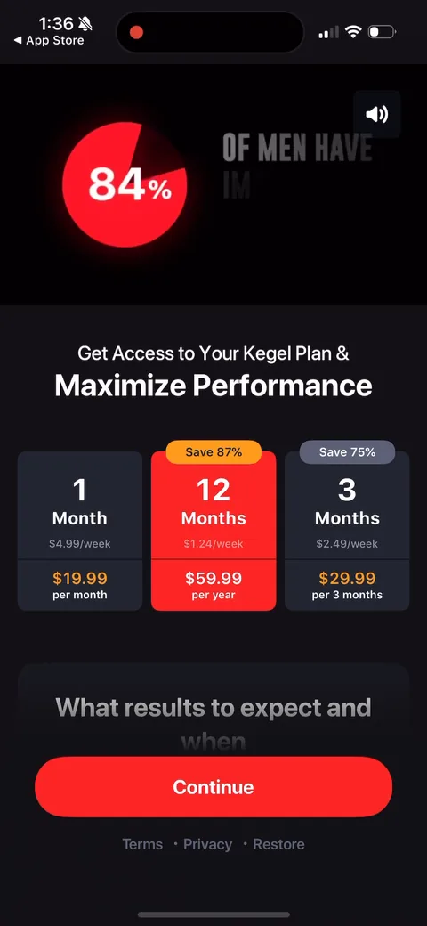 Dr Kegal App onboarding screen 37