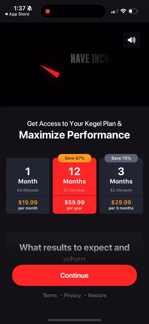 Dr Kegal App onboarding screen 39
