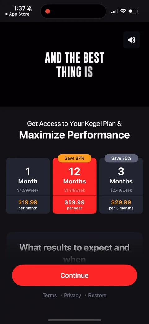 Dr Kegal App onboarding screen 42