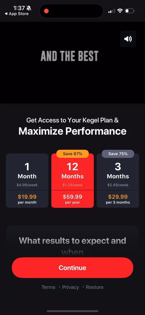Dr Kegal App onboarding screen 43